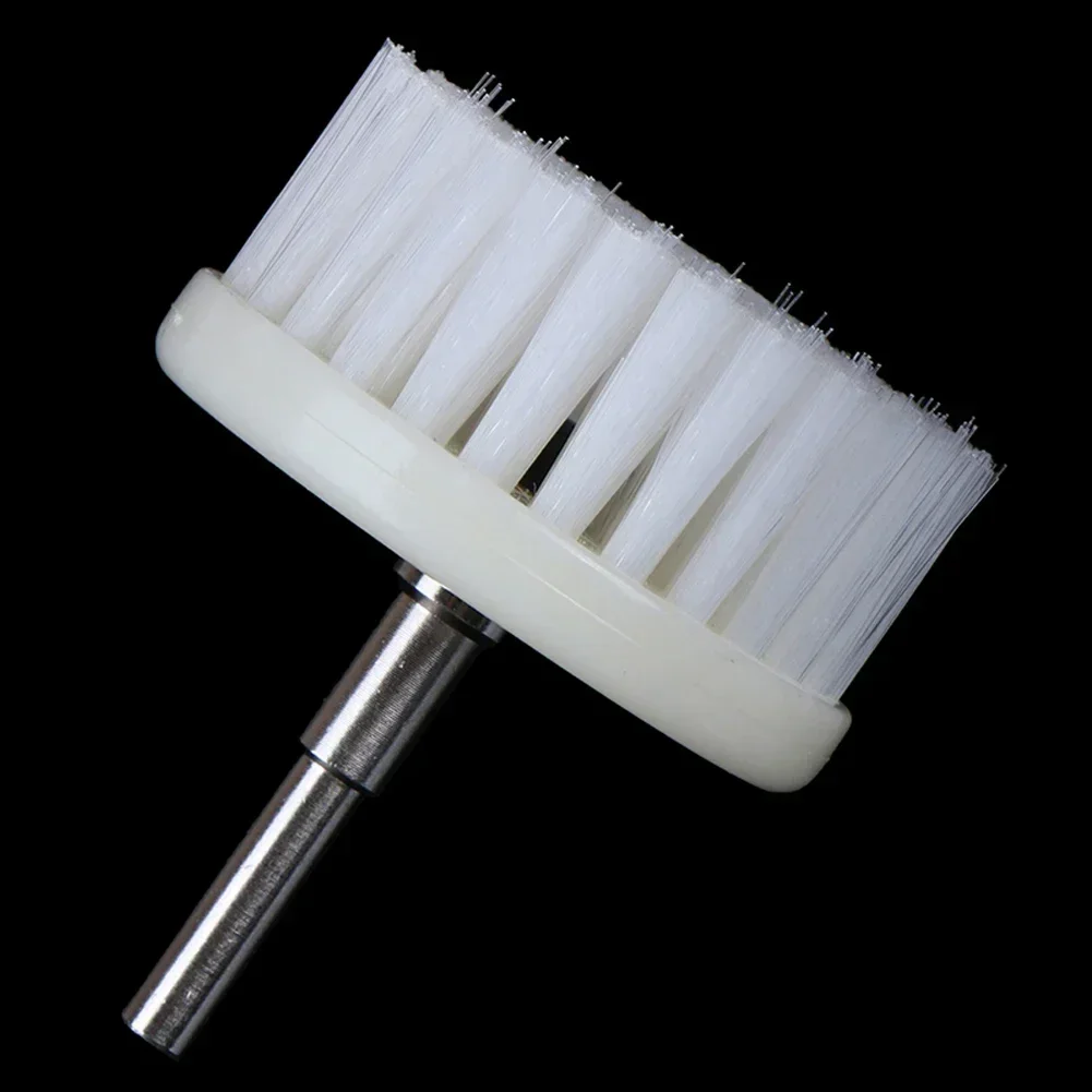 60mm White Soft Drill Powered Brush Head Electric Cleaning Brush Accessories For Cleaning Car Carpet Bath Fabric Sofa Cleaning