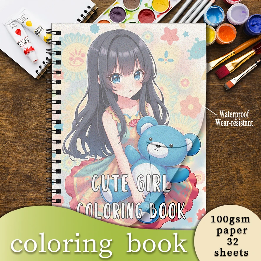 Coloring Book - 8.3 x 11.2 inches 32 pages of cute and lively people coloring book - ideal gift for family or friends