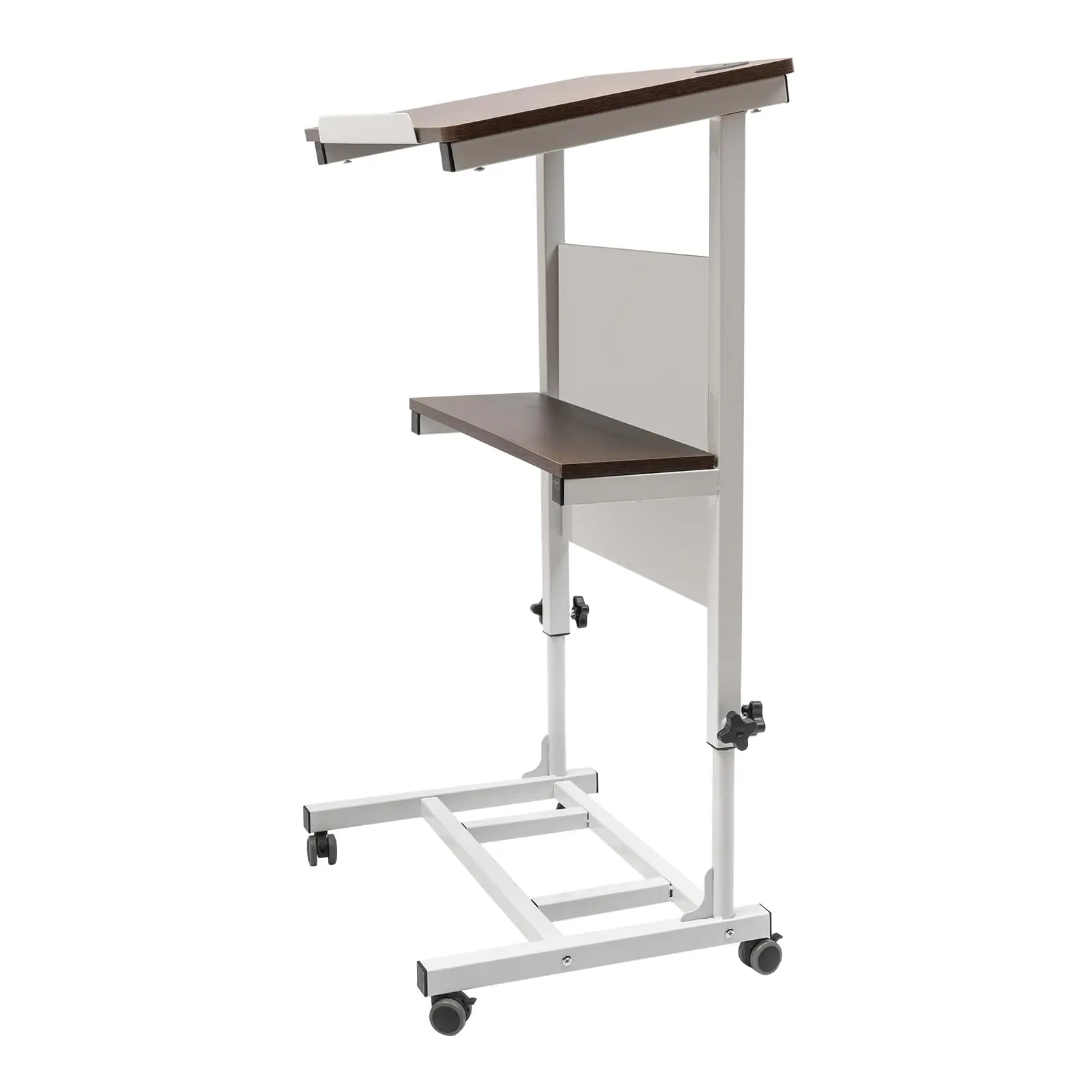 Tbvechi Mobile Stand up Desk, podio con leggio a rotelle, podio regolabile in altezza e leggio per presentazioni, multiuso per carichi pesanti