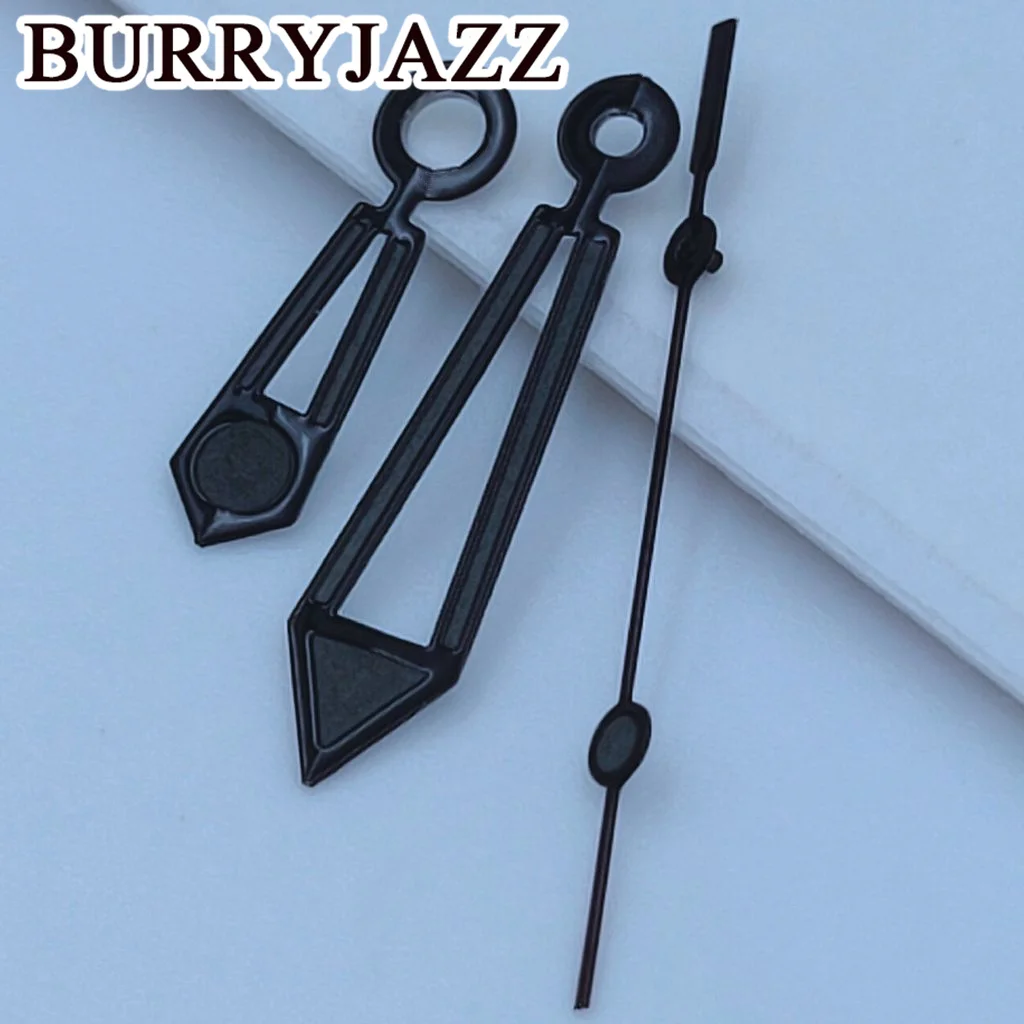 BURRYJAZZ NH35 NH36 NH38 7S26 7S36 4R35 4R36 Watch Hands Silver Black Gun Hands Green Luminous