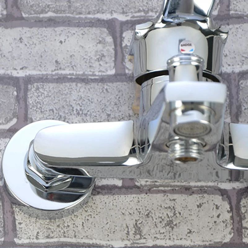 2PCS Stainless Steel Faucet Decorative Cover  Increase With High Depth Triangular Valve Shower Faucet Cover