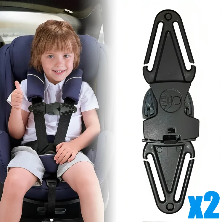 Cinto de segurança infantil para carro, cinto de ombro, fivela de posicionamento, ajustador, carrinho de bebê, fivela de peito, acessórios de fivela