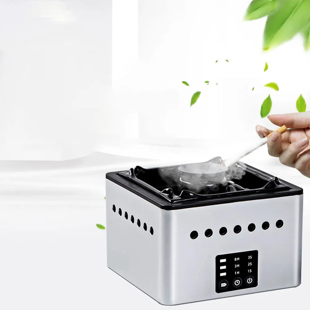 Cenicero multifuncional, purificador de aire, generador de iones negativos, purificador de humo pequeño para el hogar