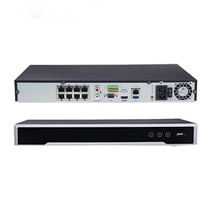 DS-7608NI-I2/8P In stock fast delivery 4K Hik  NVR 8CH 12MP Plug Play 4K POE NVR 8 Channel DS-7608NI-I2