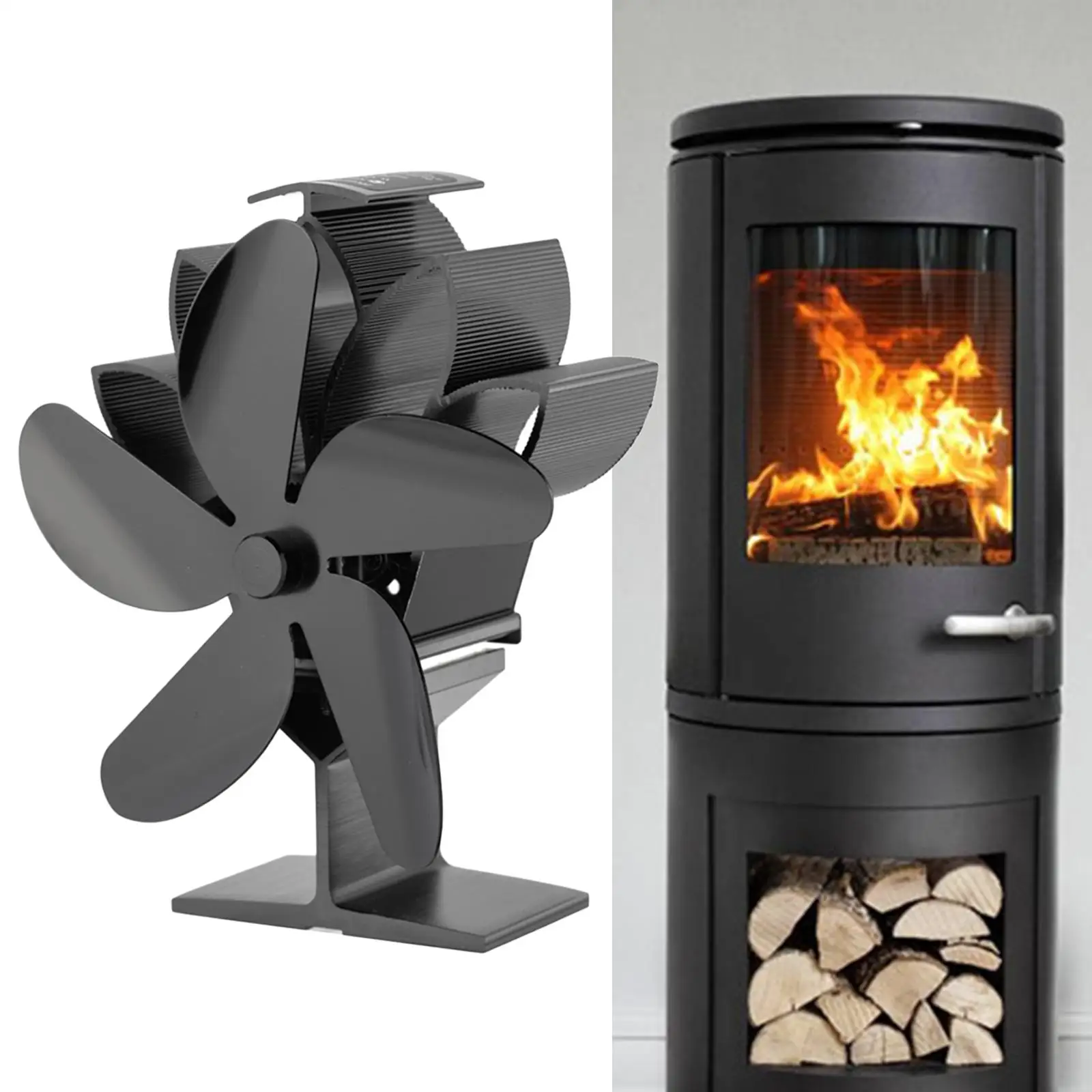 Powered Stove Fan /Log Burner/Fireplace and Efficient Distribution