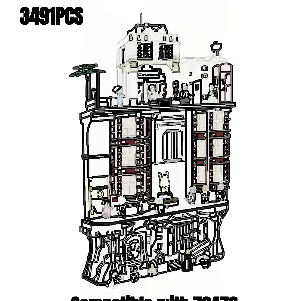 New Arrival Creative Europe House Model Building Blocks Station Assembling Toy Suitable for Christmas Gifts.