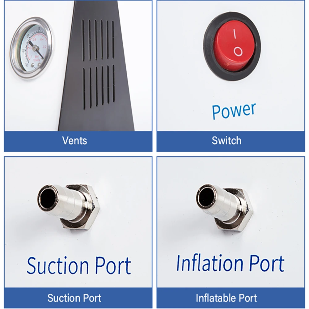 Imagem -06 - Laboratório Solvente da Velocidade do Mpa Mbar do Filtro do Tubo do Silicone Hp01 Portátil Pequeno Pressur do ar Livre do Óleo do Laboratório da Bomba de Vácuo do Diafragma