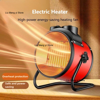 2000W Portable Electric Space Heater with Fan Adjustable Thermostat 2 Heat Settings + Fan Mode Overheat & Tip-Over Protection