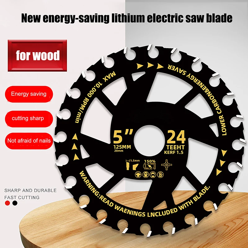 Efficient Energy Saving Lithium Saw Blades 5/5.5-inch Circular Saw Blade Wood Cutting Saw Blades Woodworking Alloy Grinder Blade