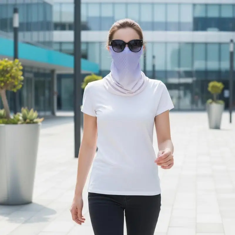 

Outdoor Cycling Sun Protection Mask Neck Protector Breathable UV Protective Eye Corner Guard Integrated Design For Summer