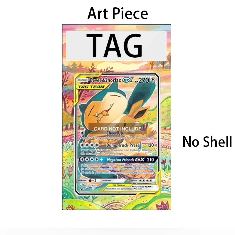 Art Display for Pokemon Sun & Moon Eevee & Snorlax-GX Anime Expand Art Fans Gift Recyclable Acrylic Protective Case Keychain view 6