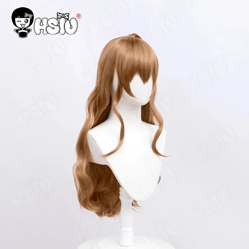Parrucca cosplay TIGER×DRAGON Parrucca cosplay Aisaka Taiga HSIU 70CM Capelli lunghi micro-ricci marroni TIGER DRAGON Toradora! Parrucca Aisaka Taiga