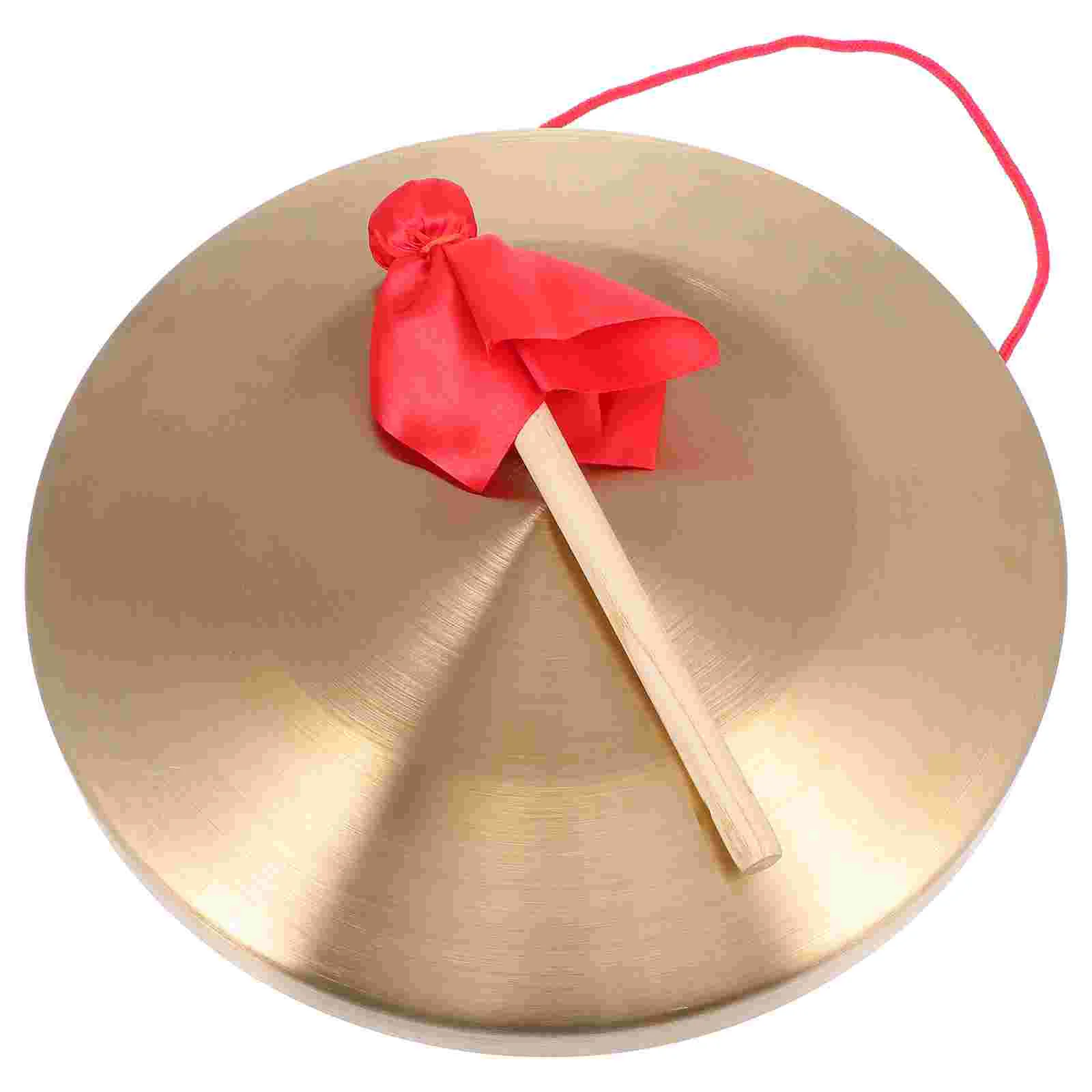 

Toy Gong Child Musical Instruments Chime Copper Steel Alloy with Mallet Cymbal for Company Opening