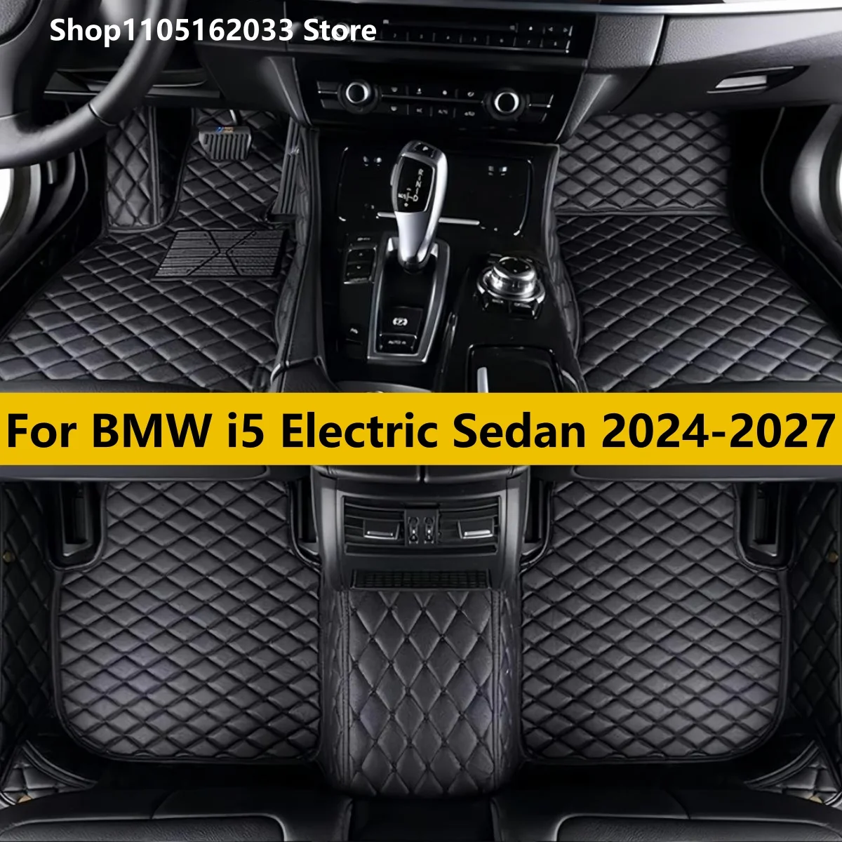 

Автомобильные коврики подходят для BMW i5 Electric Sedan 2024 2025 2026 2027 Авто передний задний ряд Полный комплект ковров Автомобильные коврики для ног Коврики