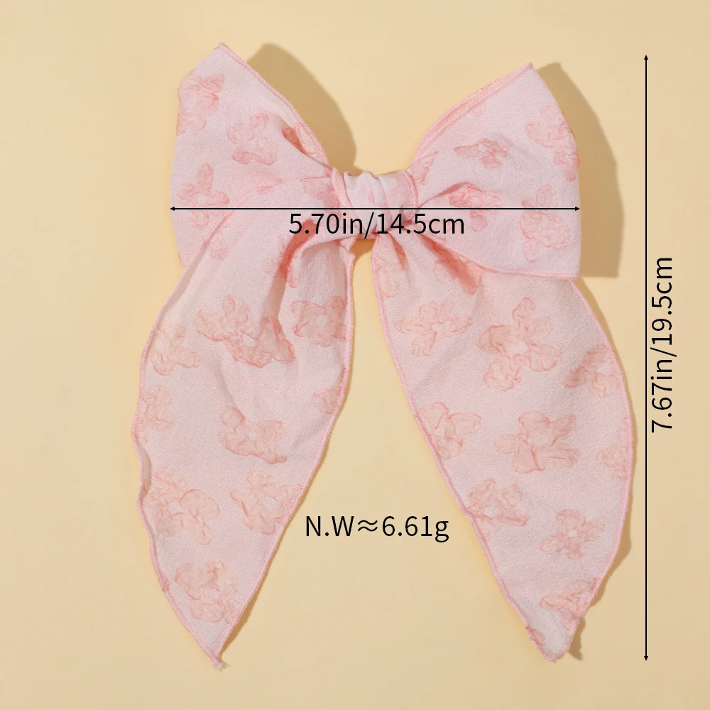 Elegant Bow Ribbon Hair Clip Children Fashion Solid Bowknot Satin Hairpin Barrettes Girl Ponytail Clip Hair Accessories headwear