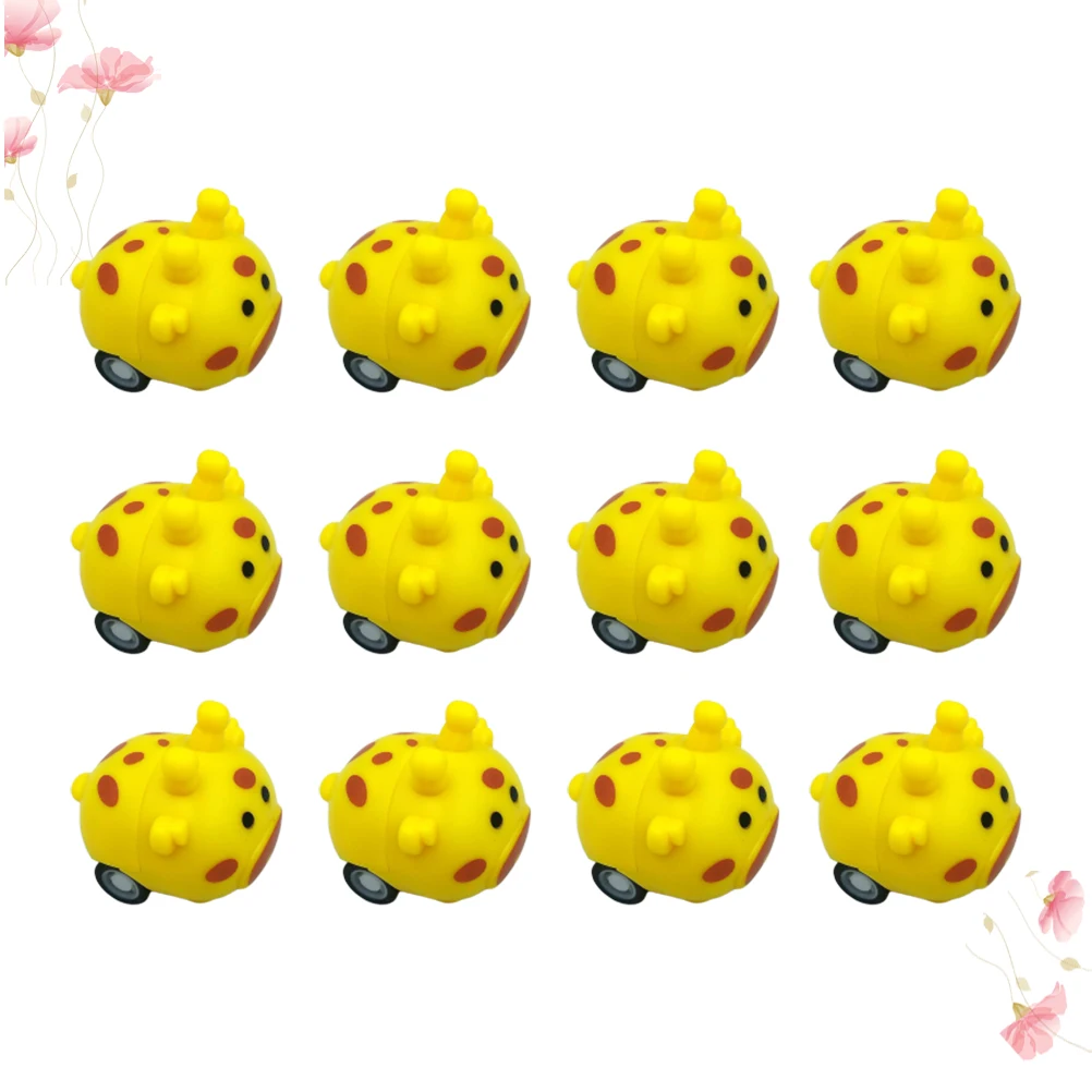 12 pièces dessin animé girafe retirer inertie voiture Mini véhicule enfants jouer couleurs vives Flexible main oeil Coordination créative