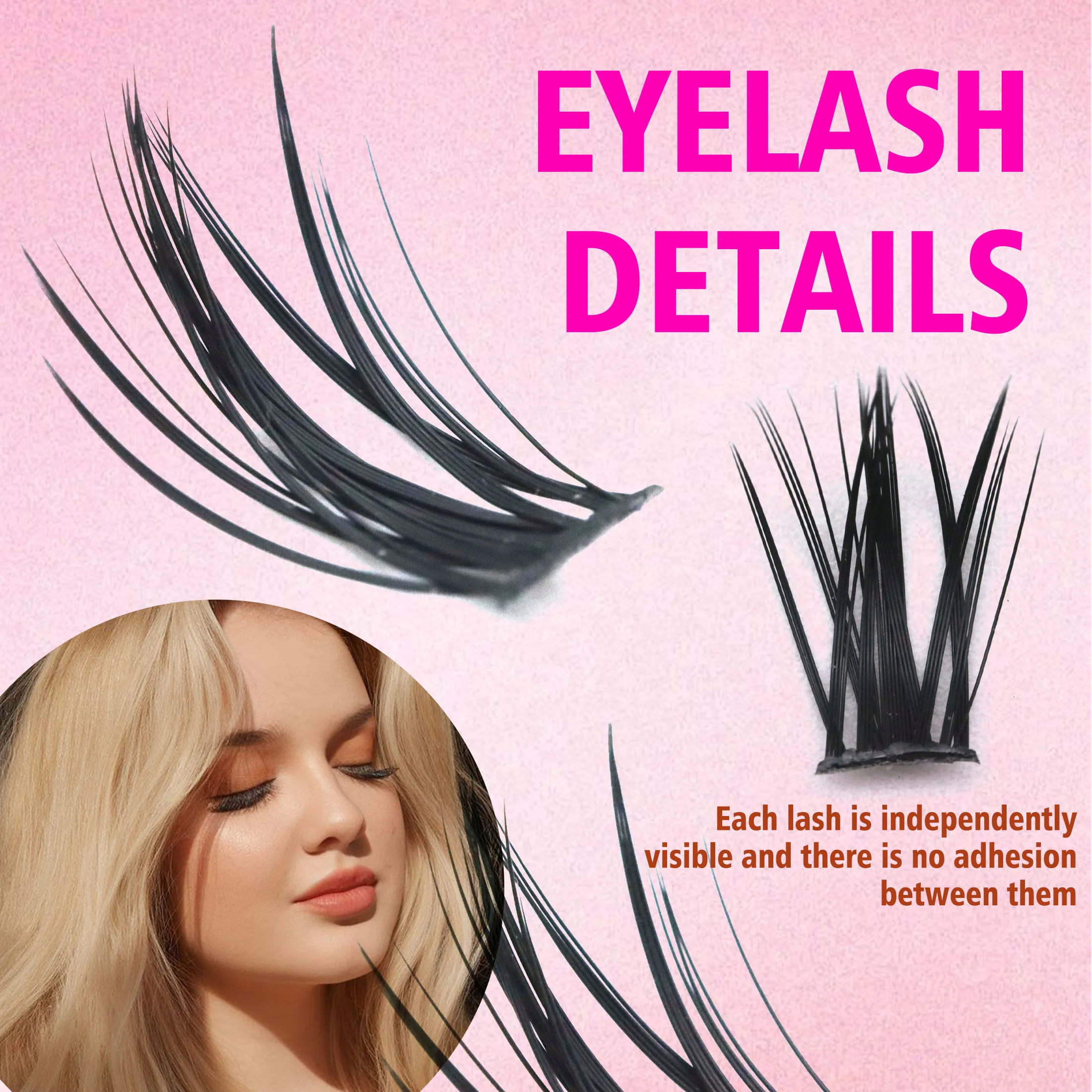 285-Cluster-DIY-Wimpernverlängerungsset, 5 gemischte Stile mit KLEBER-Pinzette, weiches Curling, langlebige falsche Wimpern für Cosplay, täglich