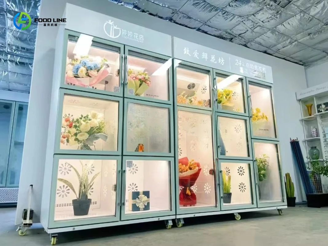 Vending Machine Supplier Automatic Touch Screen Fresh Flower Vending Machine With Cooling and Dry Function Flower Vending Kiosk