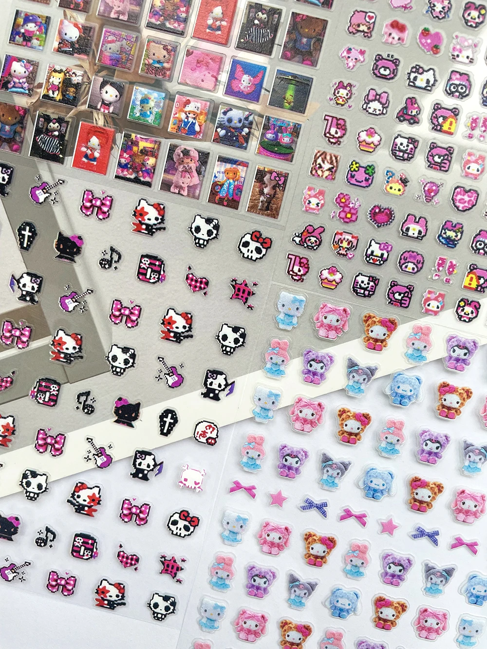 

Diy Diary Handbook Sanrio Decorative Stickers Hawaii Hello Kitty Manicure Nails Stickers Star Pixel Wind Phone Case Sticker