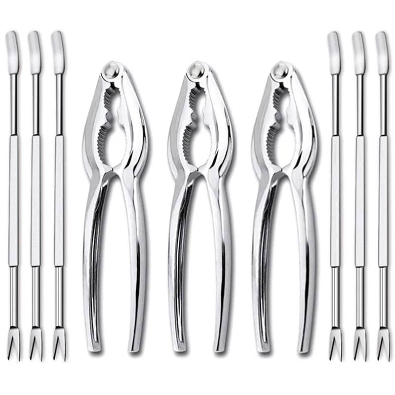 

LJL-Seafood Crackers Tools Nutcrackers Set, Crab Nut Lobster Opener Shellfish Lobster Leg Sheller Kitchen Kits 36 Pack