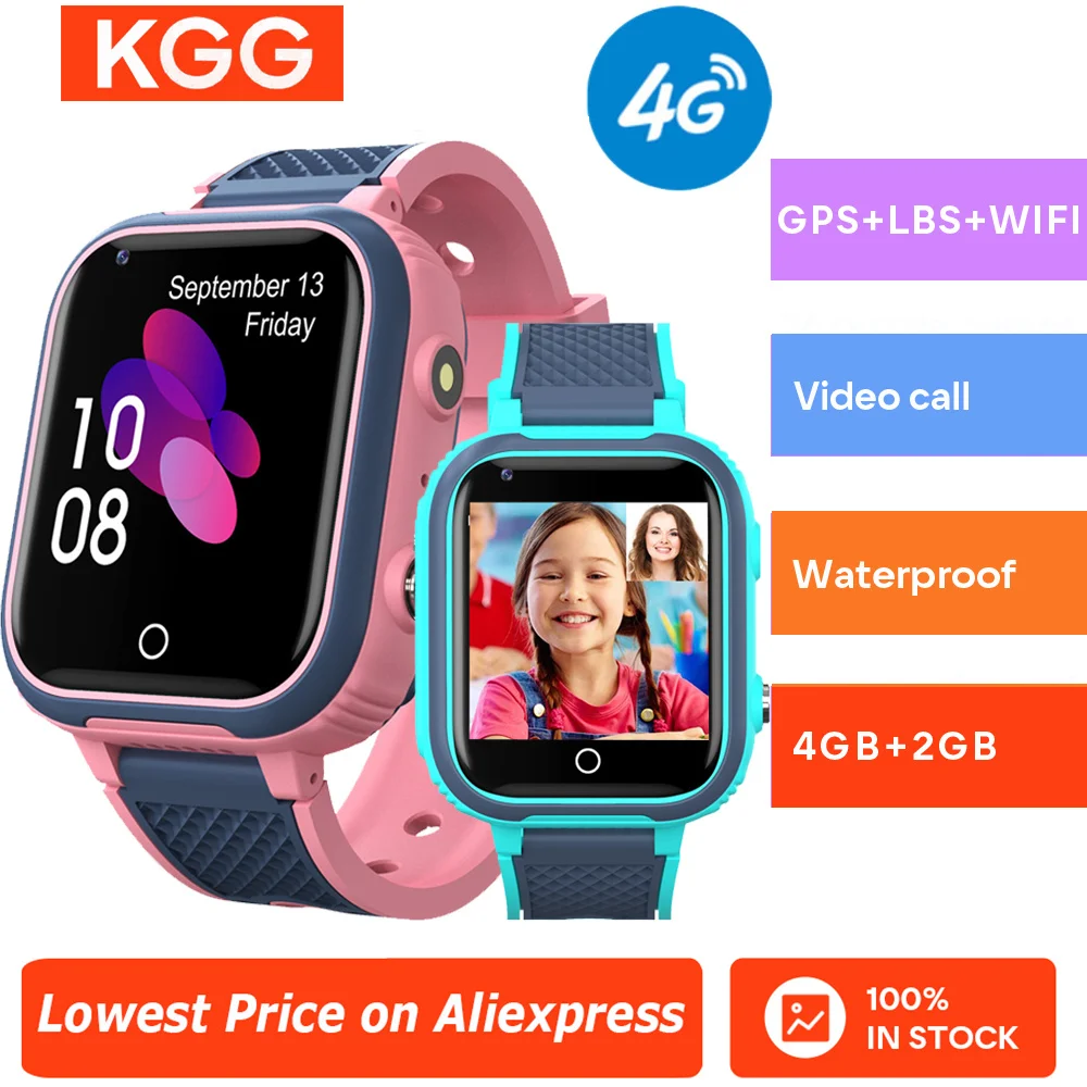 4G Kids ساعة ذكية LT21 2 + 4GB GPS واي فاي المقتفي مقاوم للماء Smartwatch مكالمة فيديو ساعة الهاتف دعوة الظهر رصد لنظام أندرويد ios