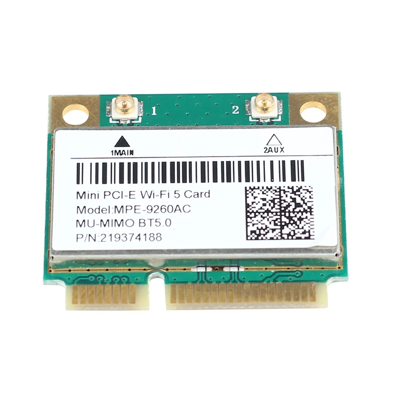 Mini pcie Wifi Adapter for 9260 9260HMW 2.4G/5GHz Bluetooth 5.0 802.11AC Wireless Network Card Better than 7260hmw