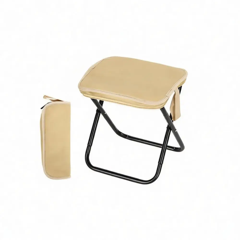 Foldable Fishing Chair Portable Outdoor Camping Stool Lightweight Seat Crossbody Carry Design Carbon Steel Durable Furniture