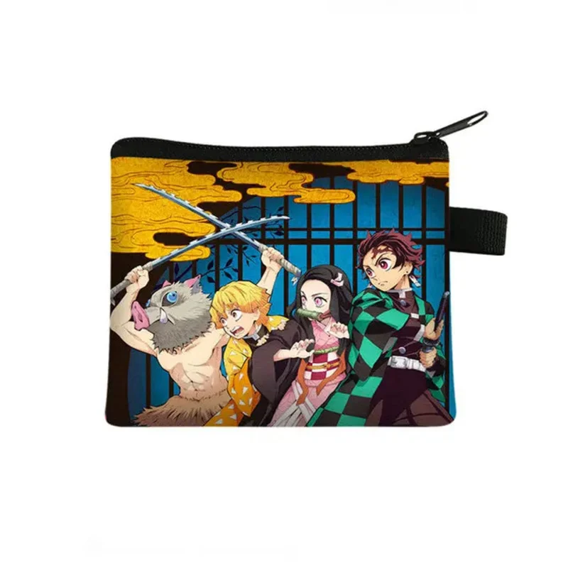 Monedero de Anime Kimetsu No Yaiba, monedero de Cosplay Kamado Nezuko, monedero de lona, monedero, bolsa de almacenamiento de monedas @ 0Z *