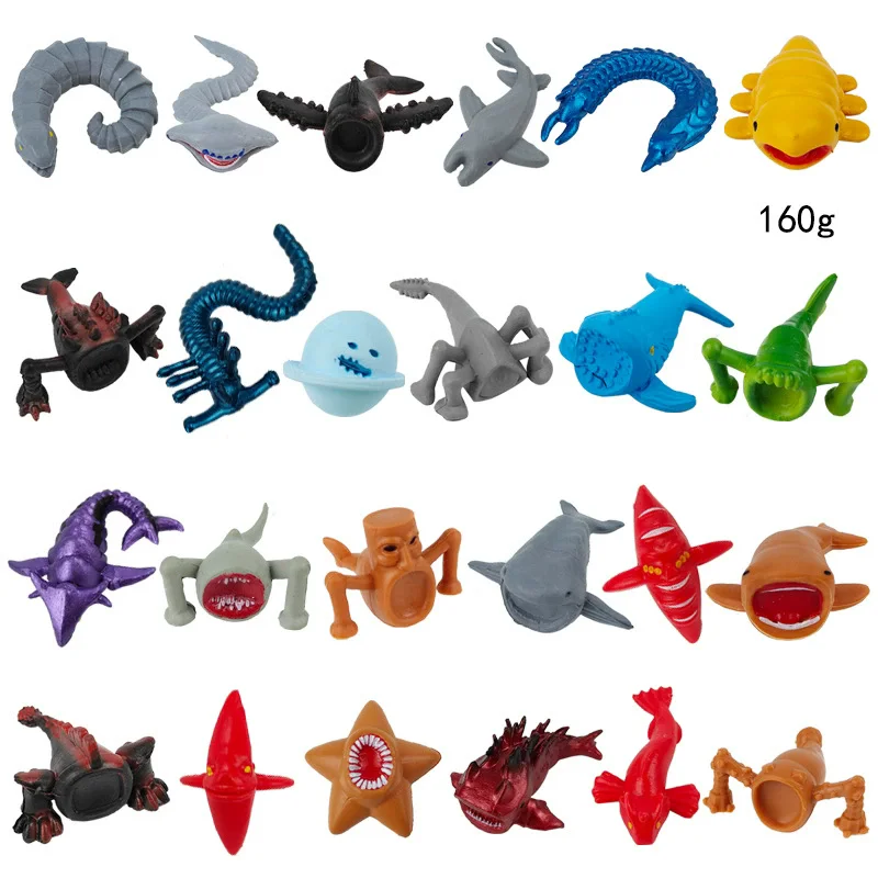24Pcs/Set Deep Sea Monster Action Figures Doll Toy Sea Eater Bloop