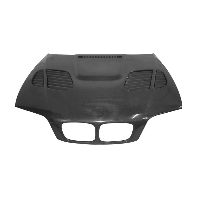 

STLFFor BMWs 3 Series E46 330i 2 Door/4 Door Sedan M3 Style Carbon Fiber Hood Bonnet Car Engine Cover Bodykit