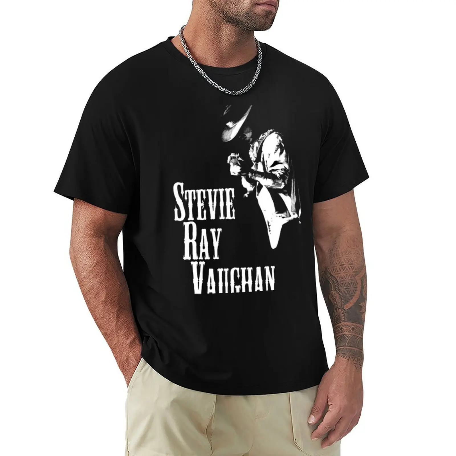 

Stevie Ray-Vaughan art T-Shirt designer shirts luxury designer blue archive plus size tops outfits for men