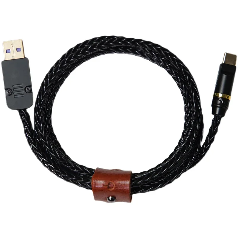 

Manual cable fast charging 5A single crystal cable 7N bold 8 strands 5mm customized data cable hand keyboard 65W car