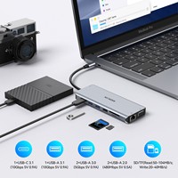 MOKiN Hub USB C Docking Station USB HUB to Dual 4K HDMI USB Type C Multiport Adapter with USB3.0 for Macbook Air Pro iPad Lenovo