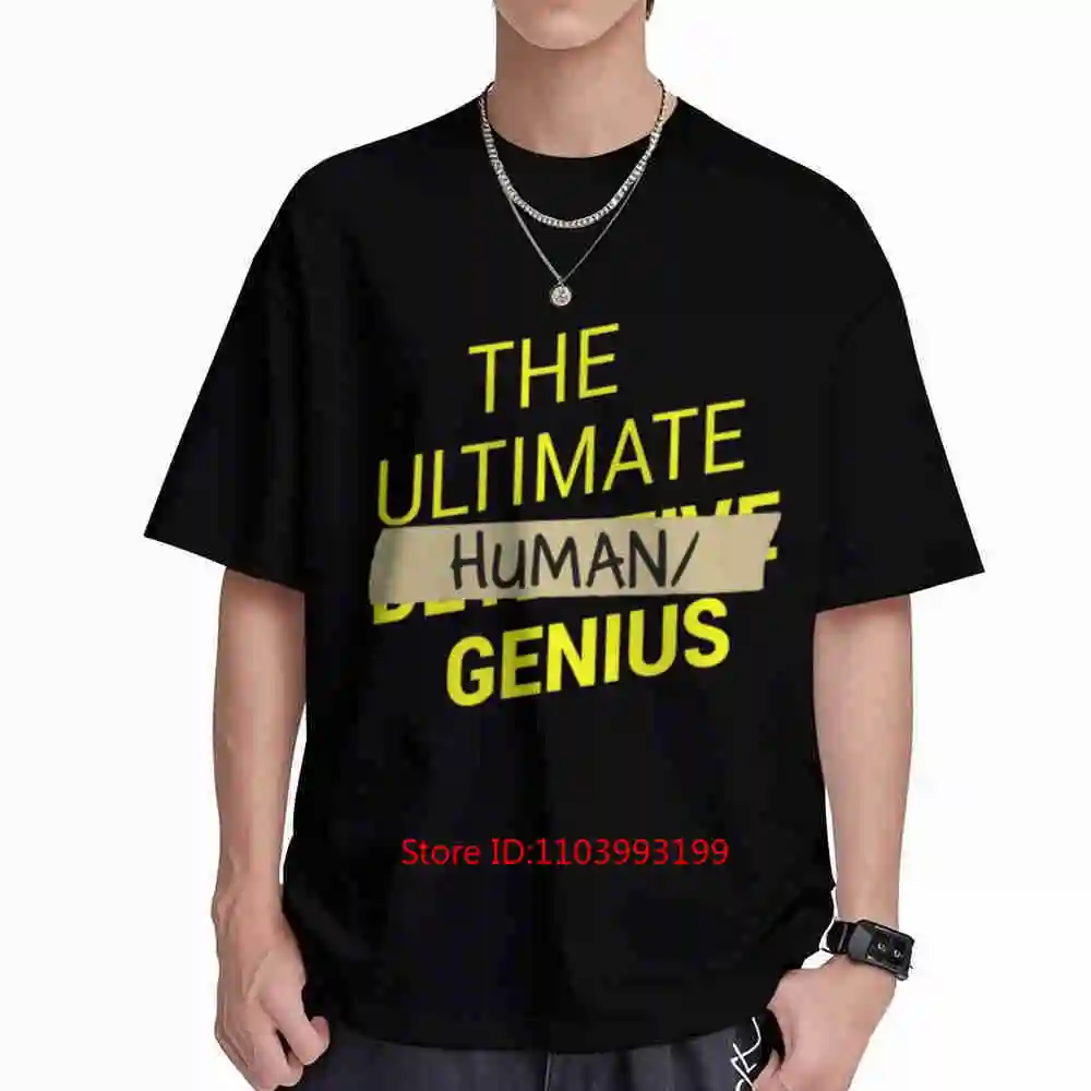 B99 Ultimate Human Slash Genius Short Sleeve Tee 100% Cotton T-Shirt
