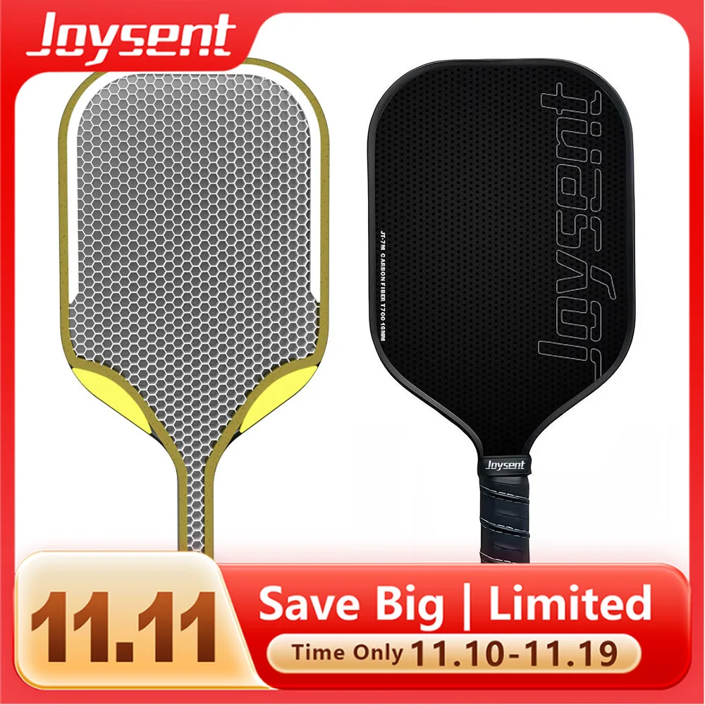 

Joysent Gen 4 EVA 4S Foam Fill PU Foam 16mm Core Thermoformed T700 Raw Carbon Fiber Pickleball Paddle Spin & Control Lightweight