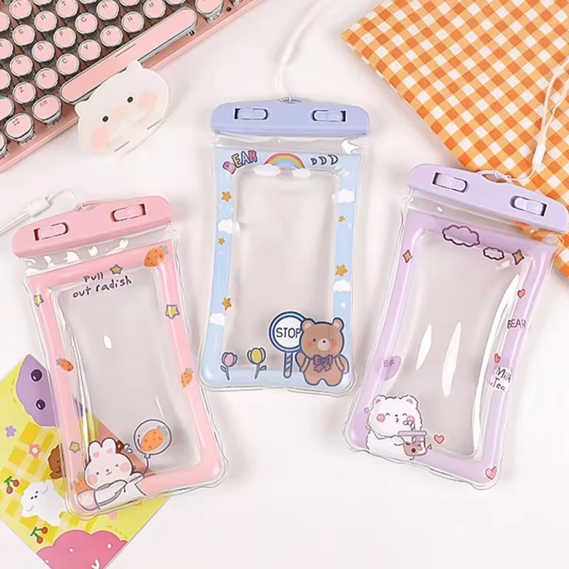 Full View Transparant Onderwater Mobiele Telefoon Tas Anti-Falling Waterdichte Mobiele Telefoon Tas Pvc Zwemmen Duiktelefoon Hoezen