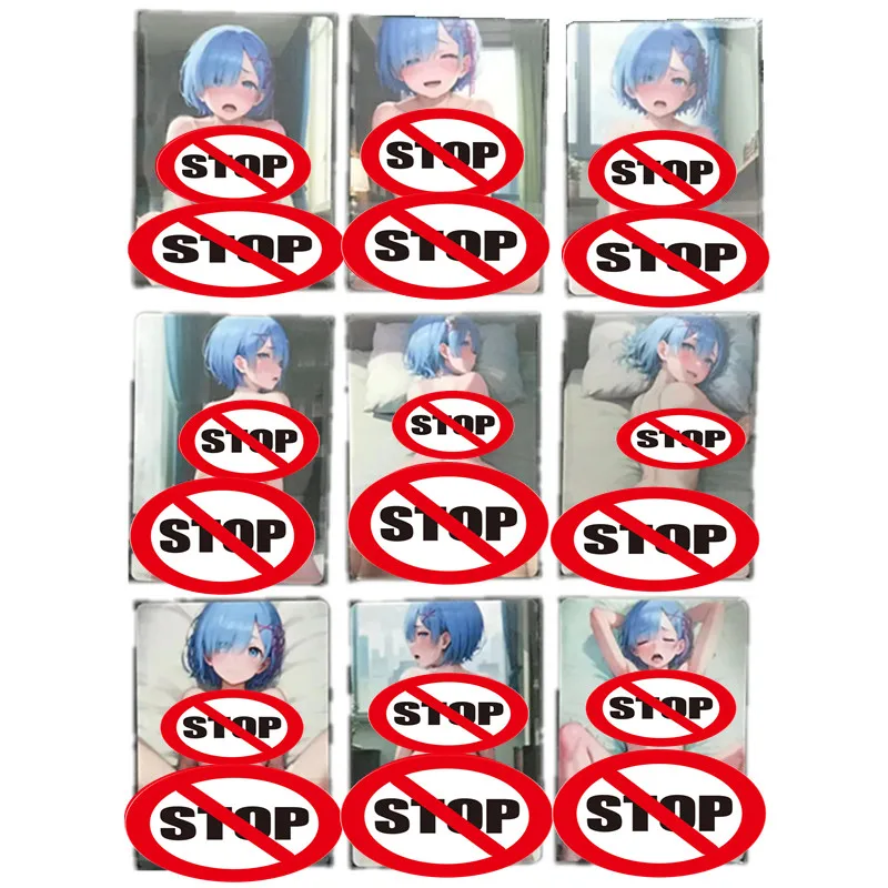 

9Pcs/set Anime ACG Re: Life in A Different World From Zero Rem Sexy Nude Card Toy Gift Comic Game DIY Collection Card