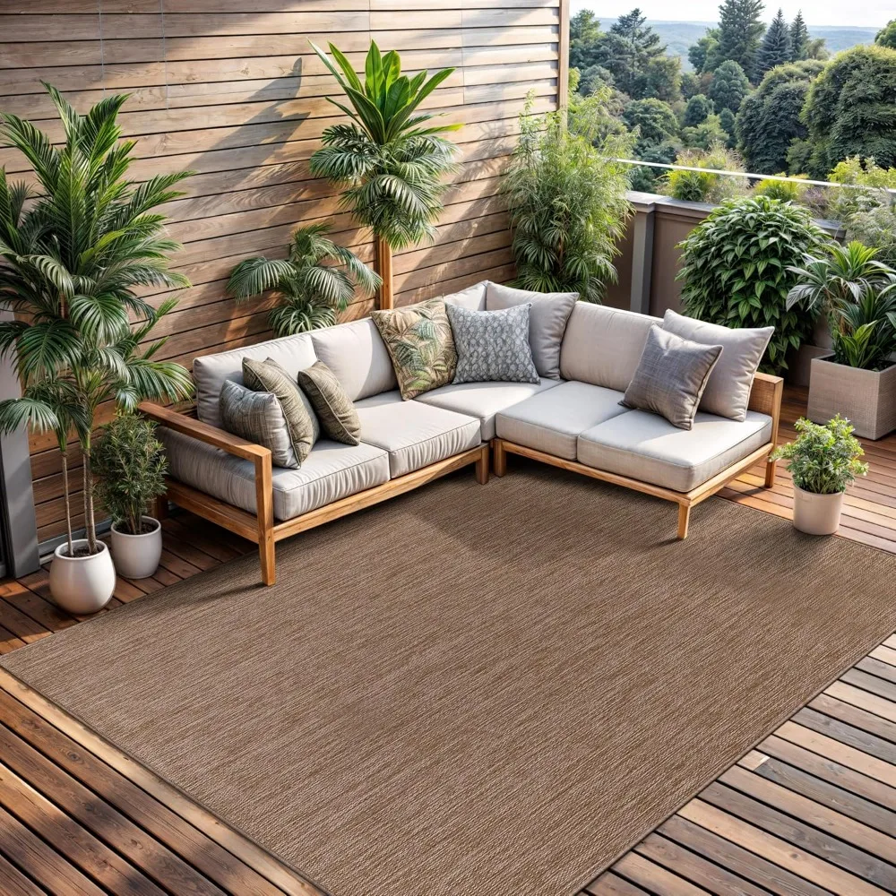 

Outdoor Rug 6x9 Modern Area Rugs for Indoor and Outdoor Patios and Porches - Waterproof, Washable, Non-Shedding, Easy-t