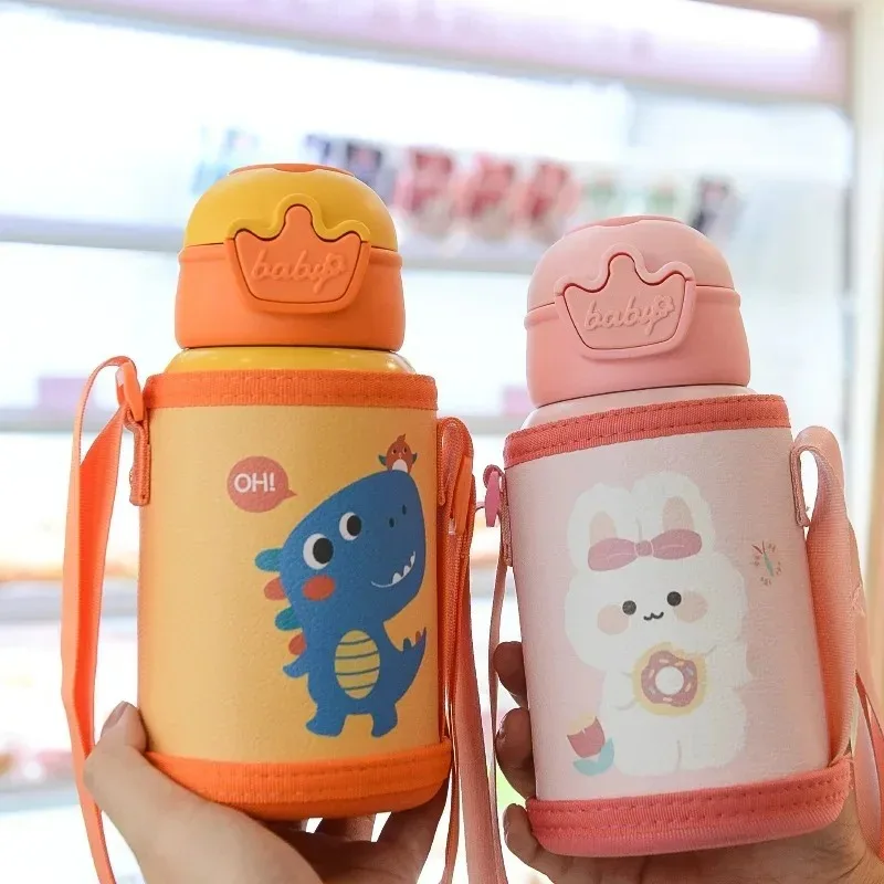 500ml Kids Unicorn Thermos Bottle Cartoon Cute Children\'s Thermal Water Bottle Stainless Steel Thermos Mug For Student Water Cup