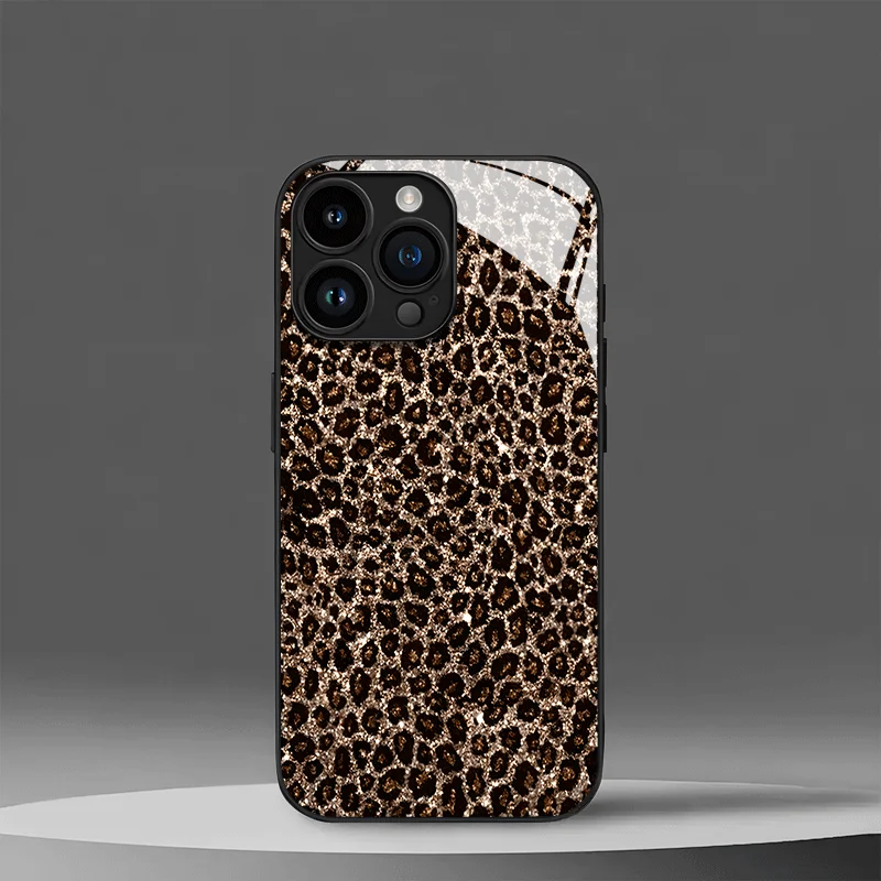 

Retro Glitter Leopard Print Case for Iphone 15 Pro Max/14/16 Plus/15/13 Pro/12/11/X/Xr/Xs Max, Full Protection Against Drops