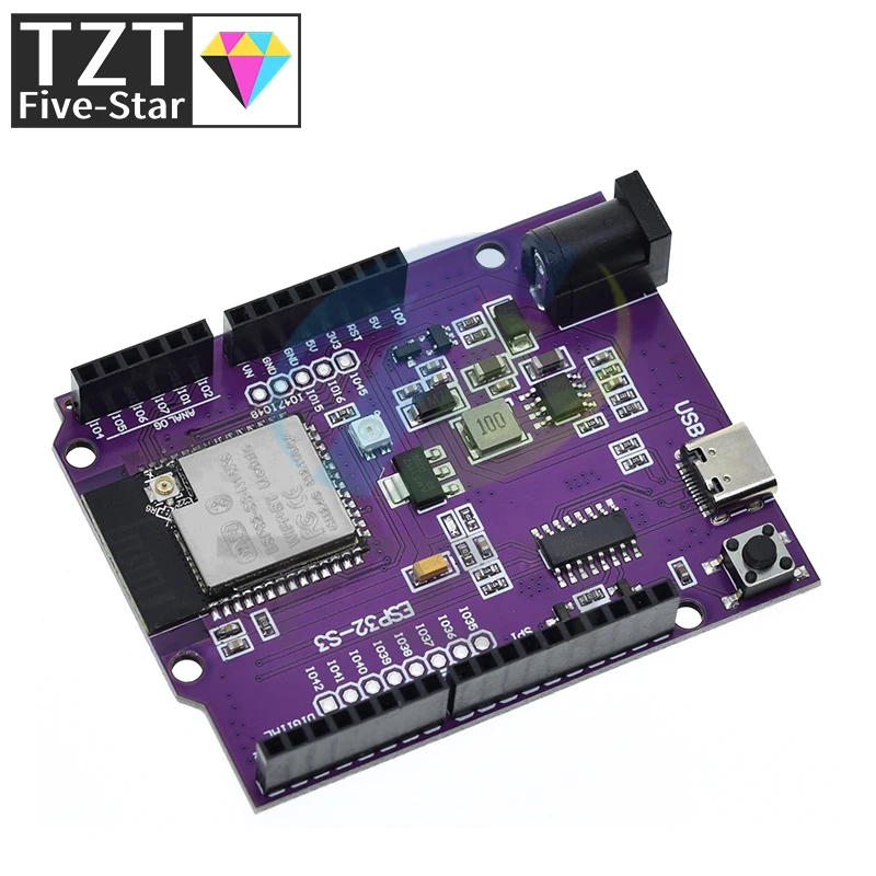 Imagem -05 - Módulo Placa de Desenvolvimento sem Fio Tzt d1 Esp32-s3 Wifi Bluetooth Flash 16mb Uno d1 r3 Ch340 N16r8 Esp32 Esp32