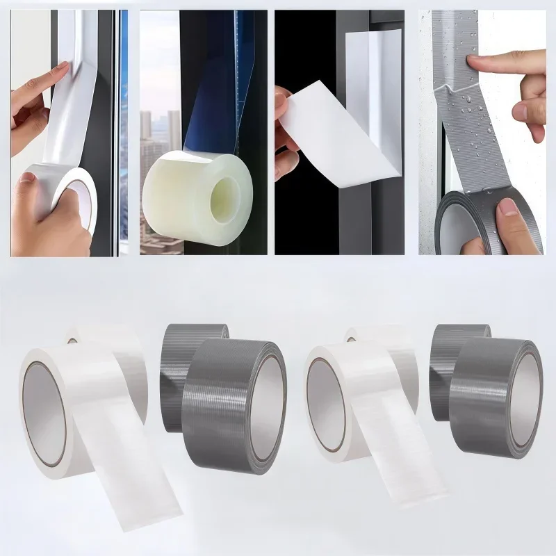 1roll Window Seal Strip Windproof Waterproof Single Side 5M/10M Self Adhesive Nano Tape Cold Resistance Door Gap Caulk Tape