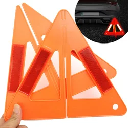 Portable Car Auto Reflective Traffic Warning Sign Triangle Foldable Solid Standing Tripod Road Emergency Standby Car Accessories