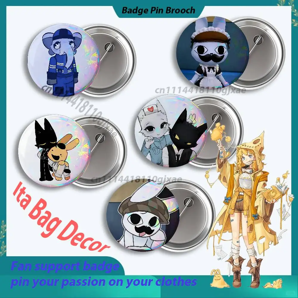 A-Animal Hospital Anomaly Badges25 32 44 58 75mm Round Cosplay Pin Bag Decor Fans Collect Friends Gifts Brooch Souvenir