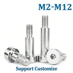 1-10Pcs M2 M2.5 M3 M4-M12 Hex Hexagon Socket Head Roller Bearing Shoulder Screw Bolt 304 Stainless Steel Support Customize