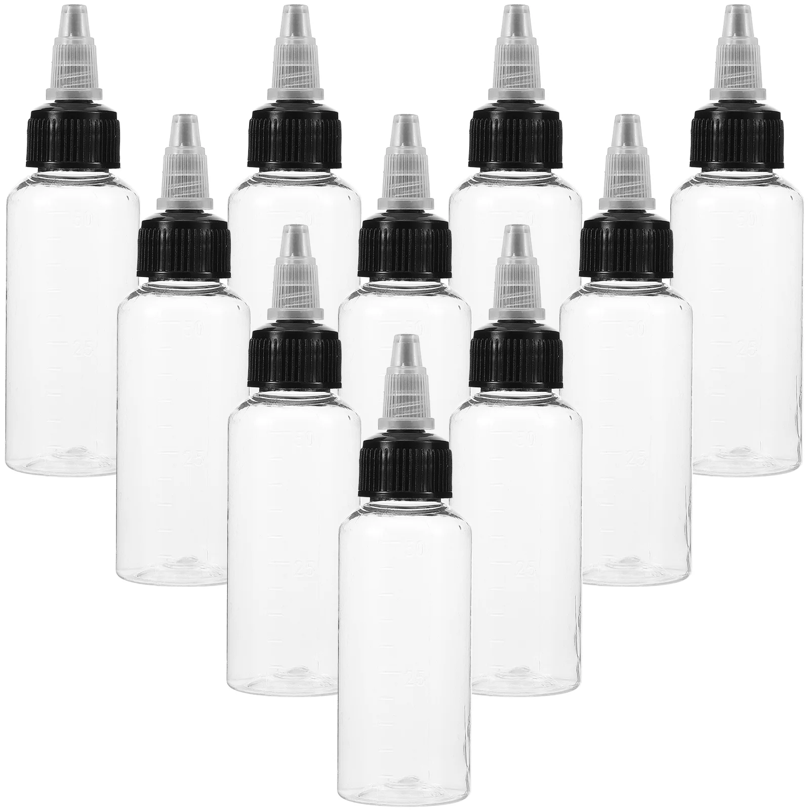 10 Pcs Solvent Bottle Paint Container with Cover Airbrush Dispenser Plastic Portion