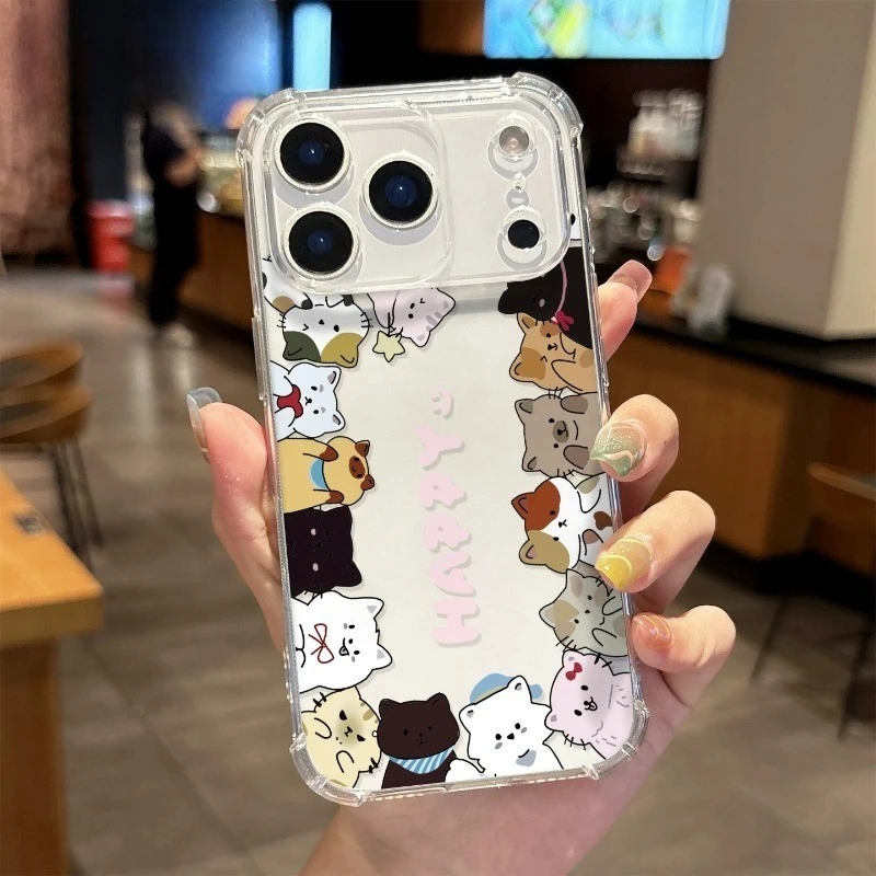 Funda de teléfono con diseño de gato para Honor 400 Smart 300 Ultra 200 100 90 Smart 80 70 Pro Plus Lite SE GT, funda suave transparente a prueba de golpes con dibujos animados