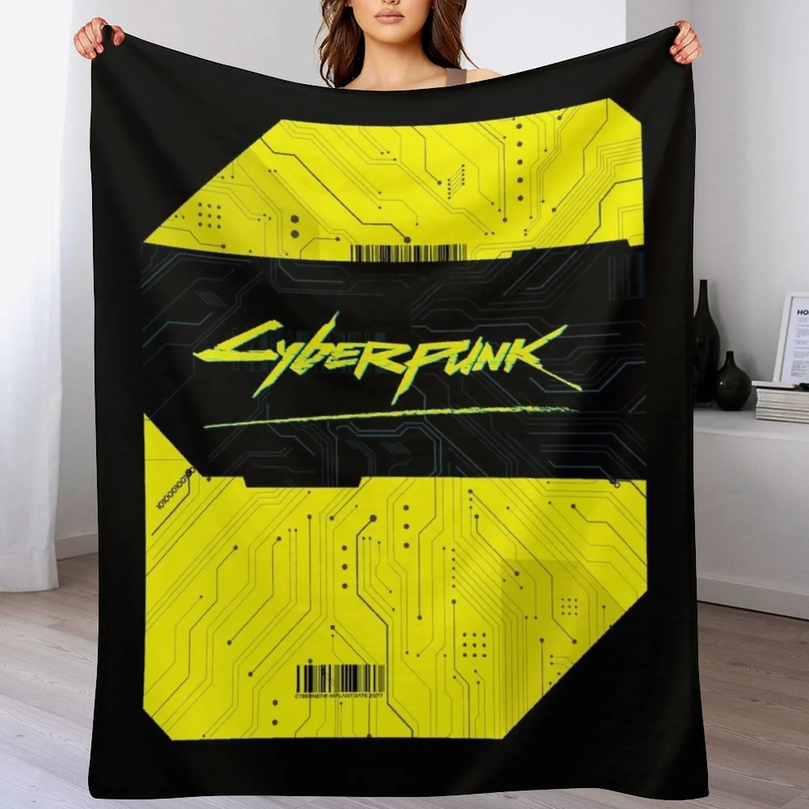 Cyber Punk Key Card Throw Blanket