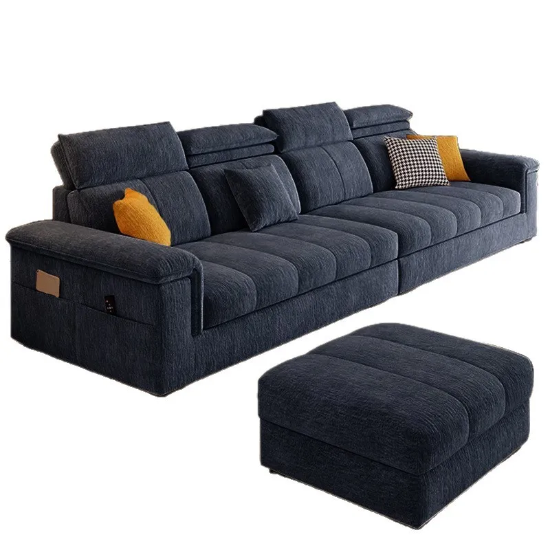 

Modern simple sofa cream wind snow Neil cotton and linen fabric small sofa removable sofa