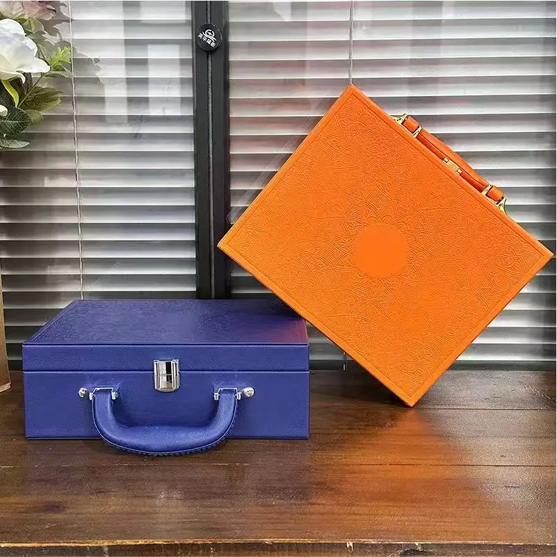 Confezione regalo universale Confezione in pelle di fascia alta Custodia flip cover portatile Modello in pelle Confezione regalo Puntelli